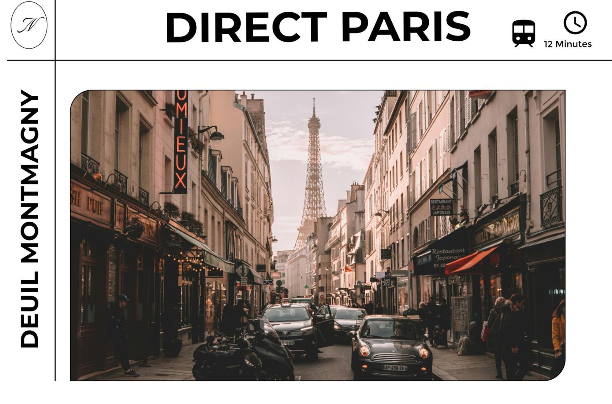 Appartement Parisian Retreat Pour 5 Personnes - 12 Min De Paris - Proche Gare à Deuil-la-Barre Extérieur photo